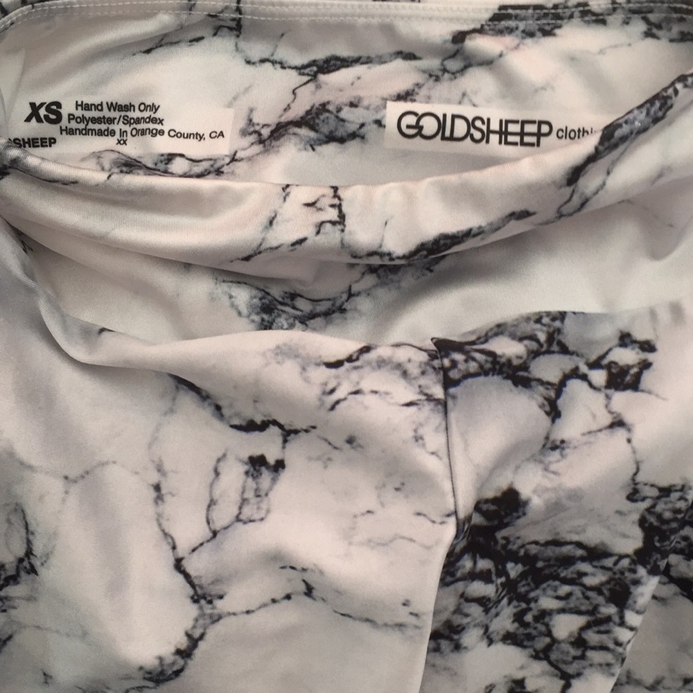 Goldsheep White Marble Leggings XS - Picture 5 of 5